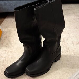 Elegant Black Heeled Boots for Women